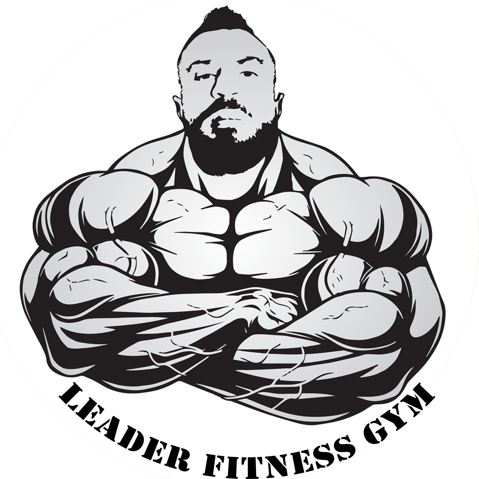 Premium Photo | Fitness club emblem badge logo or tshirt print design with  muscular man and barbell Vector illus